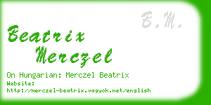 beatrix merczel business card